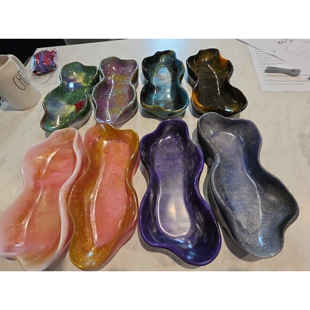 Handmade Resin Long Wavy Edge Bowl. Price Is For One Bowl